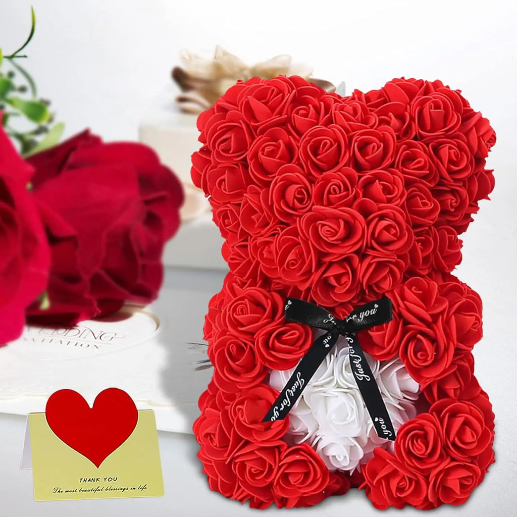Eternal Rose Teddy Bear - Luxe Rozenbeer voor Bijzondere Momenten