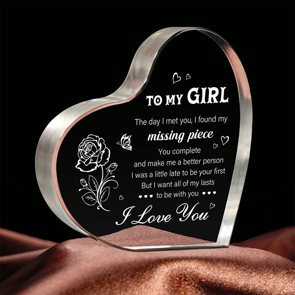 To My Girl - Premium Acryl Cadeau voor Haar