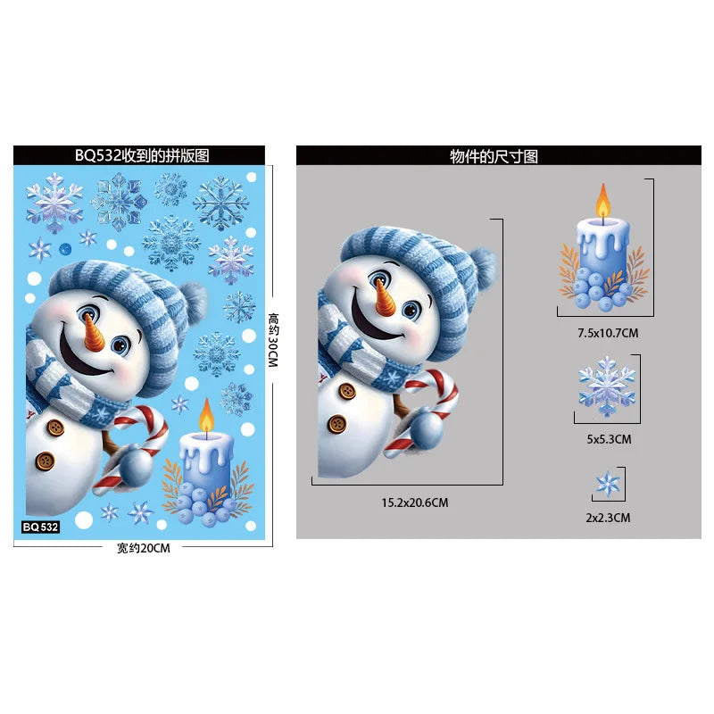 Kerst Raamstickers Set