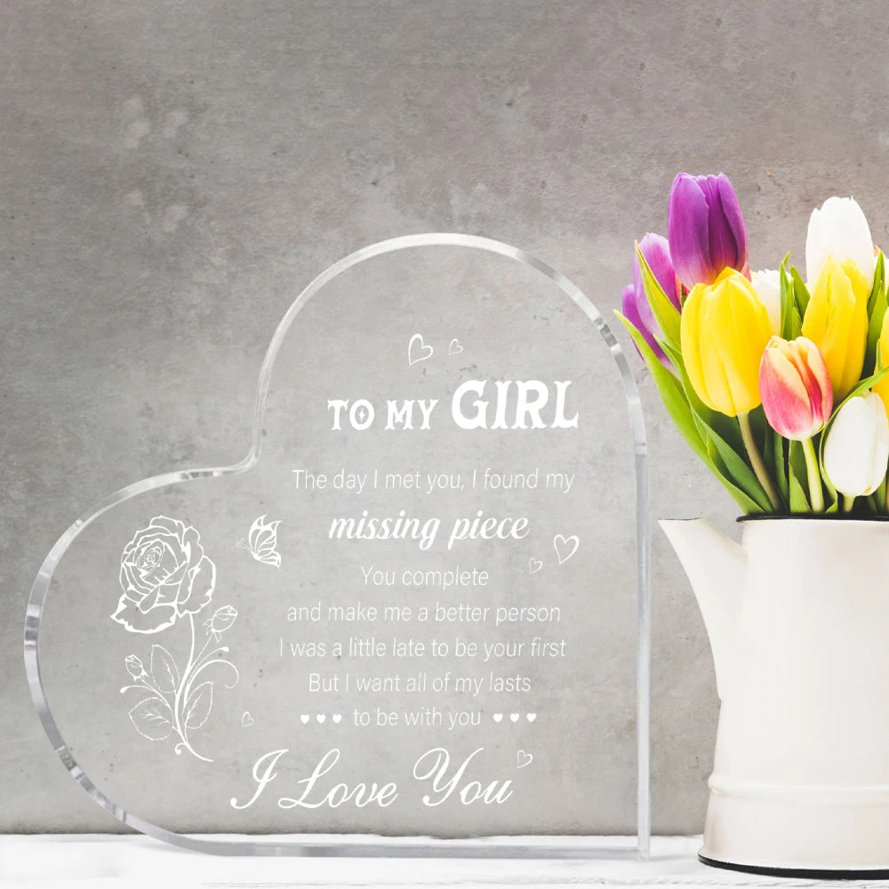 To My Girl - Premium Acryl Cadeau voor Haar