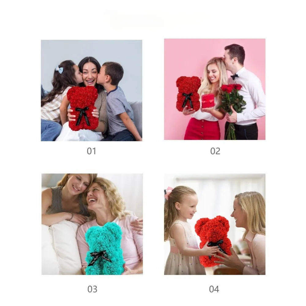 Eternal Rose Teddy Bear - Luxe Rozenbeer voor Bijzondere Momenten