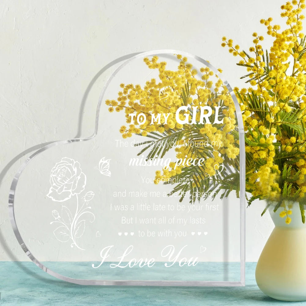 To My Girl - Premium Acryl Cadeau voor Haar
