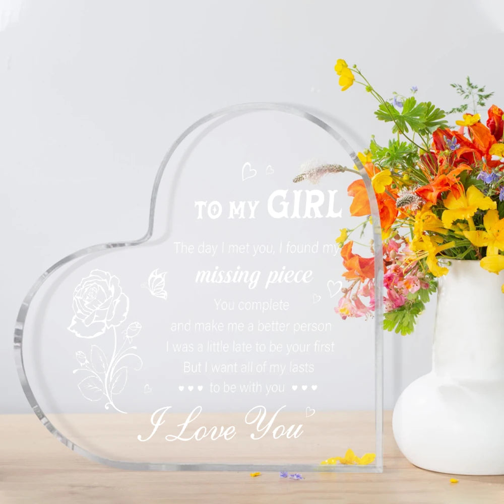 To My Girl - Premium Acryl Cadeau voor Haar