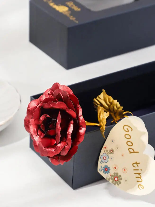 Gouden Blad Roos - Exclusieve Decoratie voor Tijdloze Elegantie