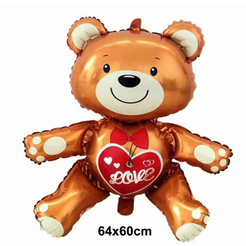 Love Bear Ballonnen - Staande Beervormige Folieballonnen voor Feesten