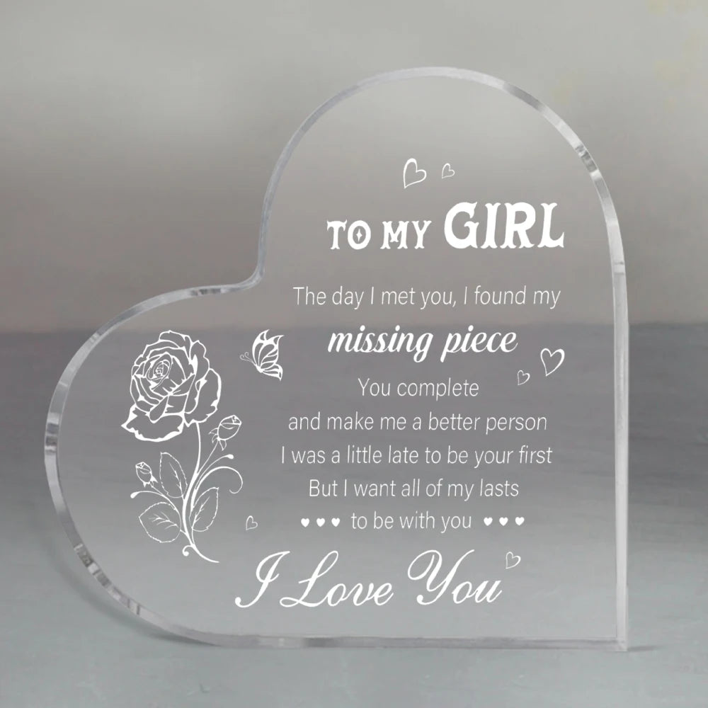 To My Girl - Premium Acryl Cadeau voor Haar