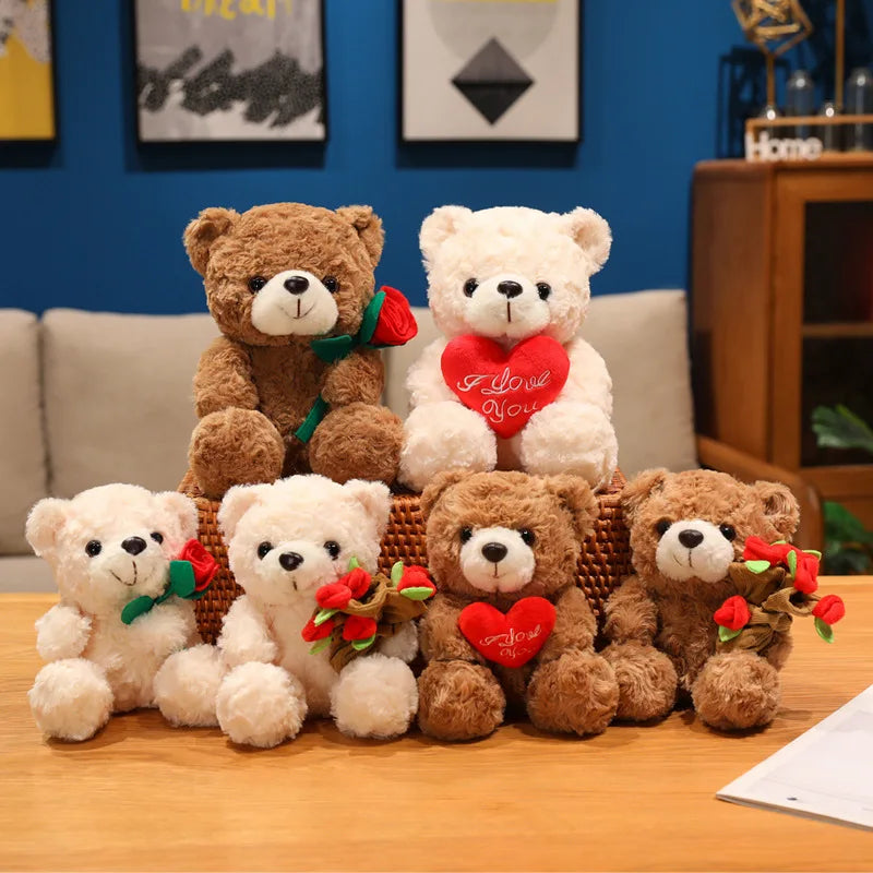 Premium Pluche Beer met Roos - Luxe Valentijnscadeau