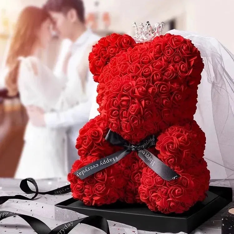 Eternal Rose Teddy Bear - Luxe Rozenbeer voor Bijzondere Momenten