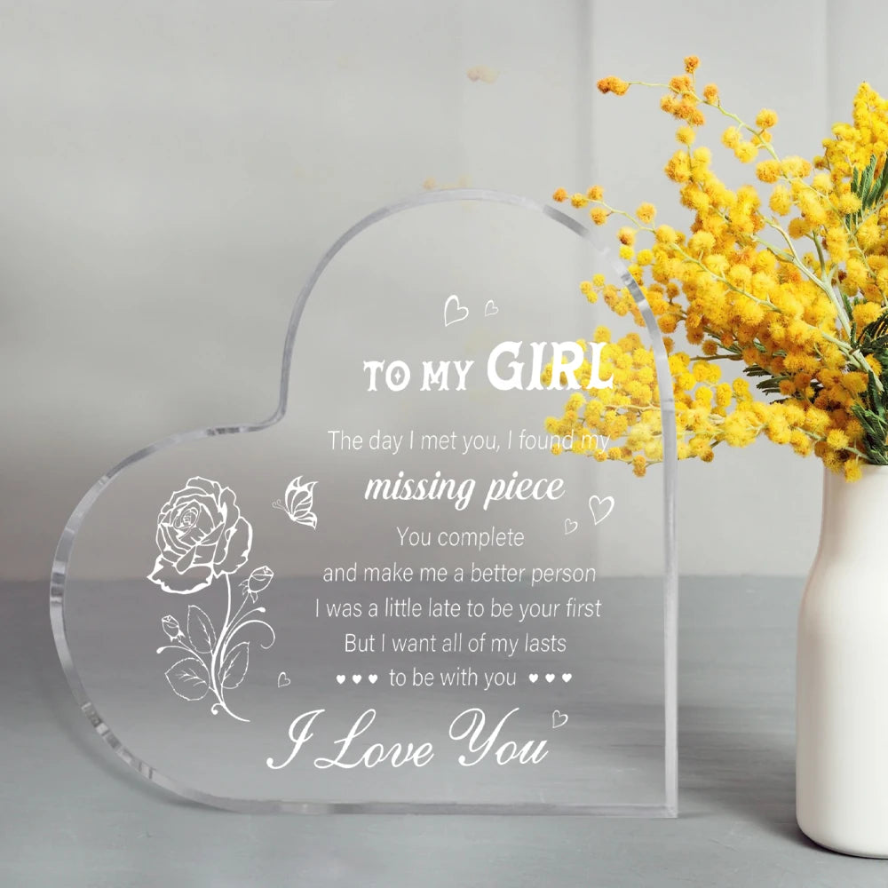 To My Girl - Premium Acryl Cadeau voor Haar